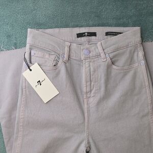 NWT 7 For All Mankind Women's Light Purple Straight Leg Jeans